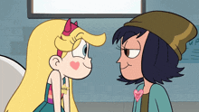 a cartoon girl with a name tag that says mayor