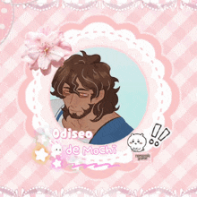 a picture of a man with the words odiseo de mochi