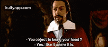 a man with a beard is talking about losing his head ..