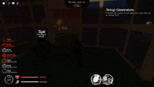 a screenshot of a game that says setup generators on the bottom