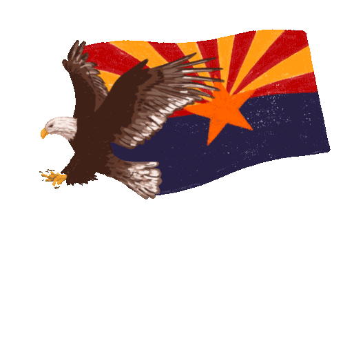 Eagle Arizona Eagle Sticker - Eagle Arizona Eagle Arizona Flag Stickers