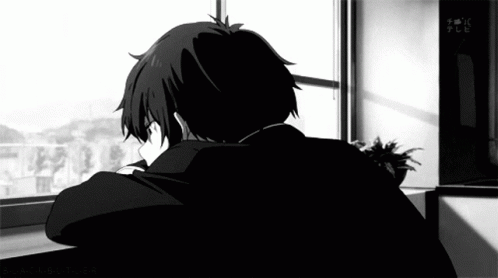 Sad Anime GIF – Sad Anime Black And White – discover and share GIFs