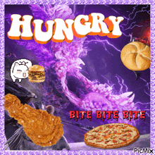 a poster that says hungry bits bite bite