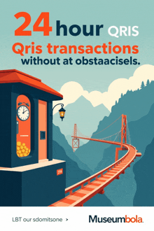 a poster that says 24 hour qris qris transactions without at obstacisels