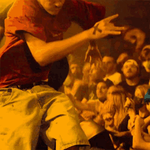 Jumping To The Crowd Inclination GIF - Jumping To The Crowd Inclination A Decision Song GIFs