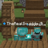 a screenshot of a minecraft game with the name the real squiddie