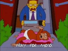 simpsons pray for mojo monkey tired help