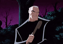 the joker is holding a bat and a cane while standing next to a man