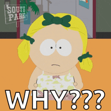 a cartoon of a girl from south park says why