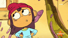 a nickelodeon cartoon shows a girl with a red hat