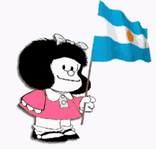 25 De Mayo Bandera De Argentina Mafalda GIF - Argentina 25mayo Bandera De Argentina GIFs