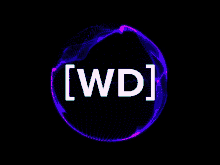 logo glitch wd