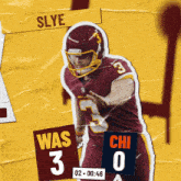a football player with the name slye on the top