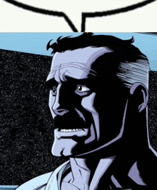 a cartoon of a man with a speech bubble above him