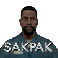 a man with a beard has the word sakpak written on his chest