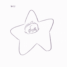 a drawing of a person holding a star that says hey you are doing great