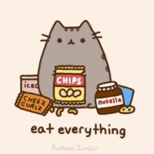 pusheen eat everything