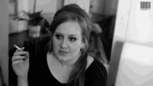 7. That Moment When You Realize That You Do Indeed Have Cbf (Chronic Bitchface). GIF - Adele Smoking Cigarette GIFs