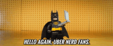 Hello Again, Uber Nerd Fans. GIF - Lego Batman Lego Batman Movie Hello Nerds GIFs