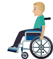 Sitting On Wheelchair Joypixels Sticker - Sitting On Wheelchair Joypixels Person With Disability Stickers