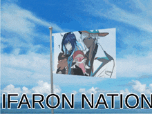 a flag that says faron nation with a picture of a man and a woman on it