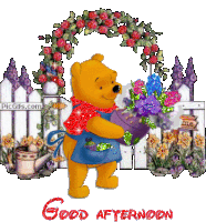 Good Afternoon Winnie The Pooh Sticker - Good Afternoon Winnie The Pooh Garden Stickers