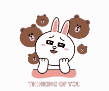 Miss You Brown And Cony GIF - Miss You Brown And Cony Thinking Of You GIFs