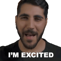 I'M Excited Rudy Ayoub Sticker - I'M Excited Rudy Ayoub I Really Can'T Wait For It Stickers