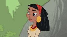 a cartoon of a woman with a red headband
