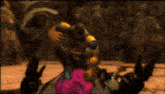 a person is laying on the ground in a video game while another person stands behind them .