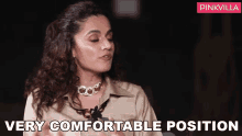 Very Comfortable Position Taapsee Pannu GIF - Very Comfortable Position Taapsee Pannu Pinkvilla GIFs