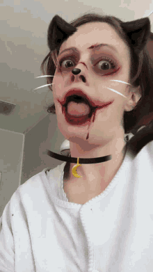drain you filter cat ears selfie blood