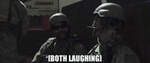 american sniper both laughing laughing laugh soldiers