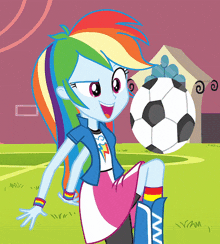 Rainbow Dash Soccer GIF - Rainbow Dash Soccer Mlp GIFs