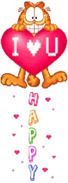 I Love You Garfield GIF