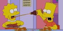 Breakfast GIF - National Siblings Day National Sibling Day The Simpsons GIFs