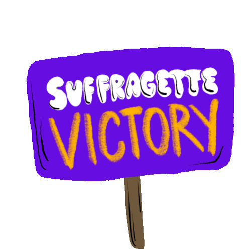 Suffragette Victory Protest Sign Sticker - Suffragette Victory Protest Sign Voting Rights Stickers