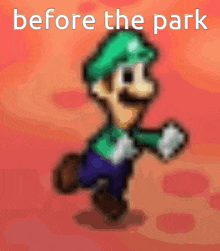 Luigi Before The Park GIF - Luigi Before The Park GIFs