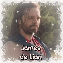 a picture of a man with the name james de lian written on it