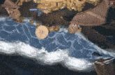 an aerial view of a video game scene with a player 's name written in the lower right corner