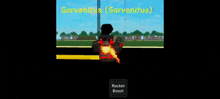 a rocket boost button is visible in a video game screen