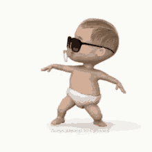 baby cool grooving dancing sun glasses