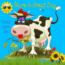 Cow Have A Great Day GIF - Cow Have A Great Day GIFs