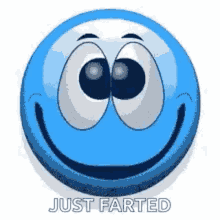 Just Farted Blue GIF - Just Farted Blue Emoticon GIFs