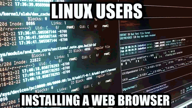 linux users installing a web browser