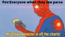 spiderman parsa clown detector