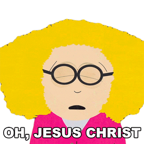Oh Jesus Christ Principal Victoria Sticker - Oh Jesus Christ Principal Victoria South Park Stickers