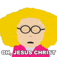Oh Jesus Christ Principal Victoria Sticker - Oh Jesus Christ Principal Victoria South Park Stickers