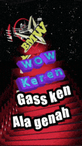 a poster for wow keren gass ken ala genah