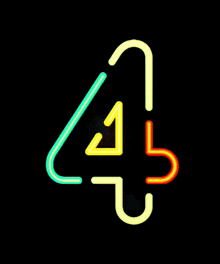 Number 4 Neon GIF - Number 4 Neon GIFs